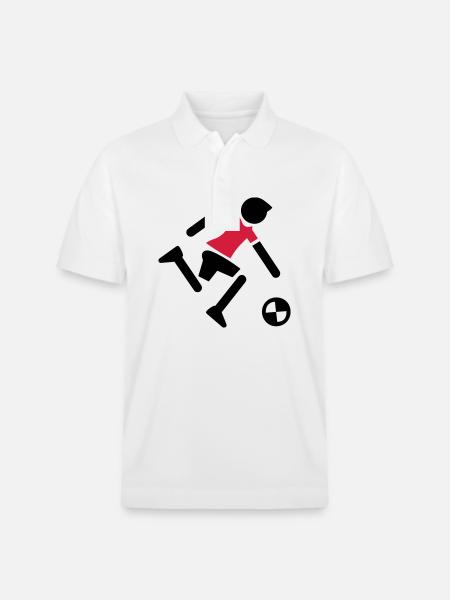 Soccer Player Soccer Player - Stanley/Stella Unisex Organic Polo Shirt PREPSTER - white