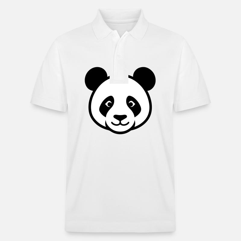 Panda Kopf - Stanley/Stella Unisex Bio-Poloshirt PREPSTER - Weiß