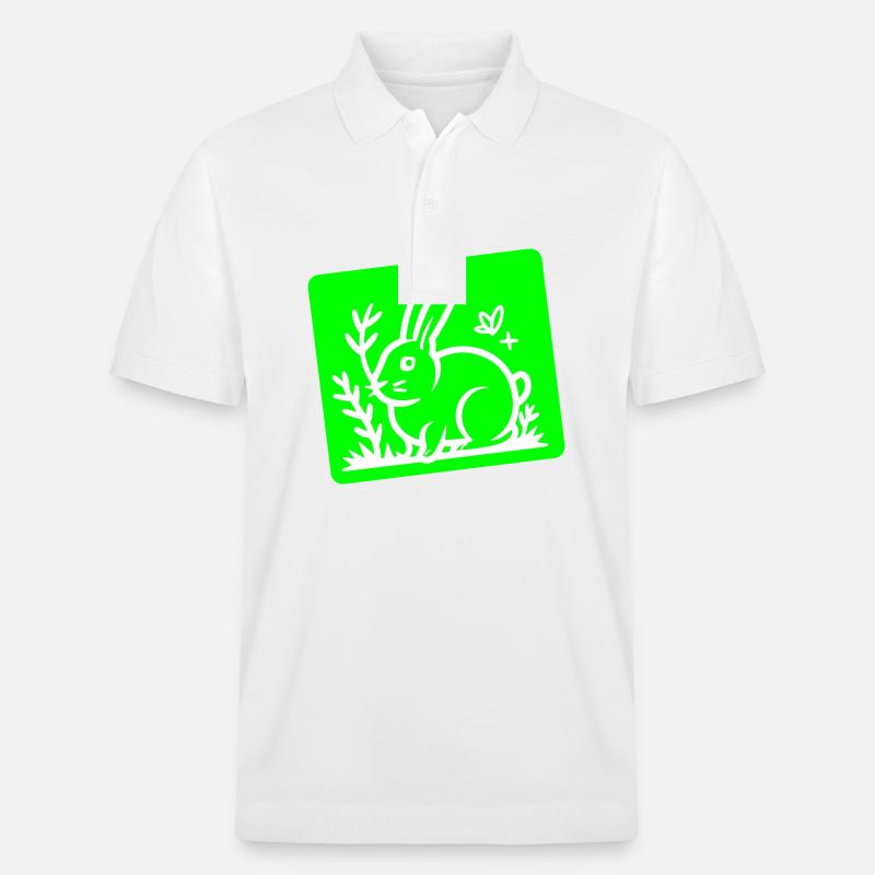 Lapin de Pâques Pâques - Polo PREPSTER bio Stanley/Stella Unisexe - blanc