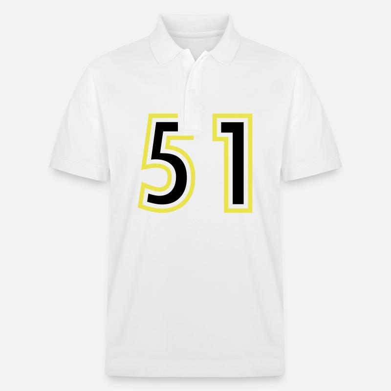 51 Nombre Collège - Polo PREPSTER bio Stanley/Stella Unisexe - blanc