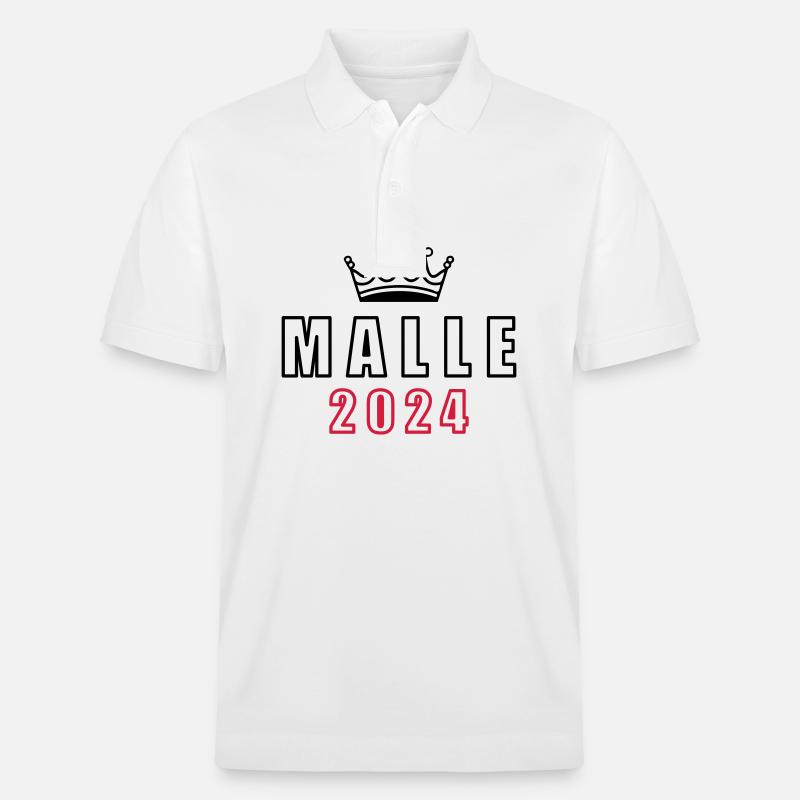 Malle 2024 Mallorca Krone - Stanley/Stella Unisex Bio-Poloshirt PREPSTER - Weiß