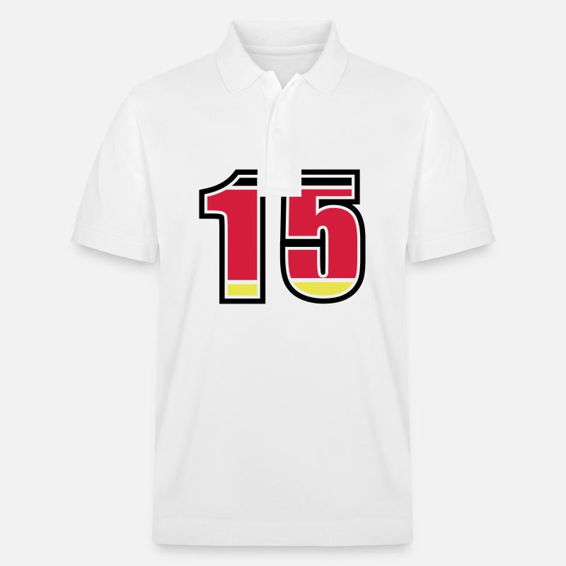 15 Numéro Allemagne Jersey - Polo PREPSTER bio Stanley/Stella Unisexe - blanc