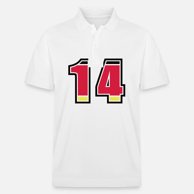 14 Numéro Allemagne Jersey - Polo PREPSTER bio Stanley/Stella Unisexe - blanc