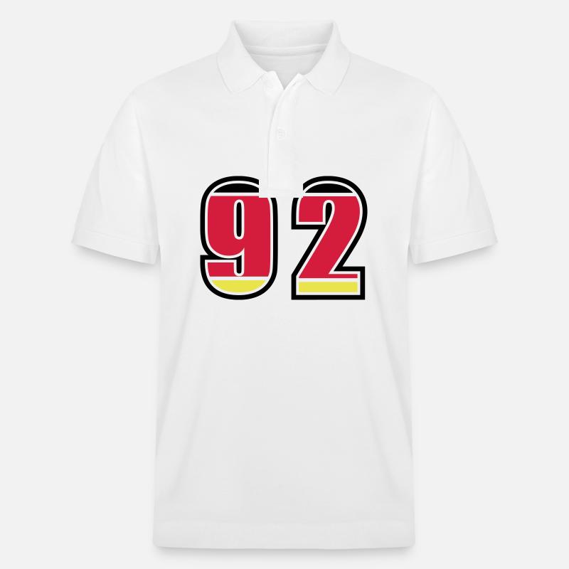 92 Numéro Allemagne Jersey - Polo PREPSTER bio Stanley/Stella Unisexe - blanc