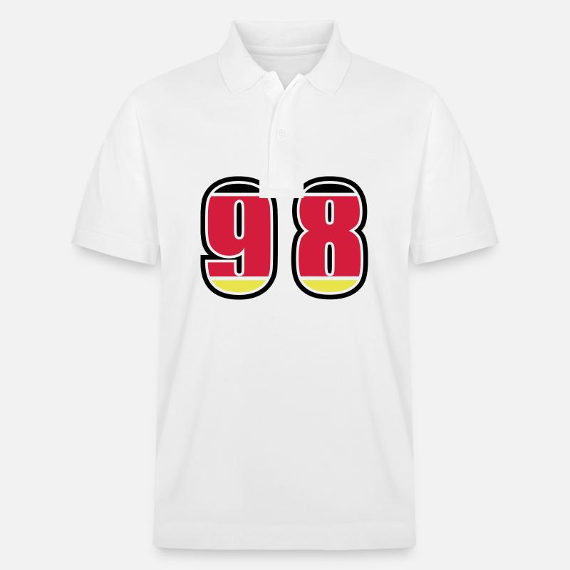 98 Numéro Allemagne Jersey - Polo PREPSTER bio Stanley/Stella Unisexe - blanc