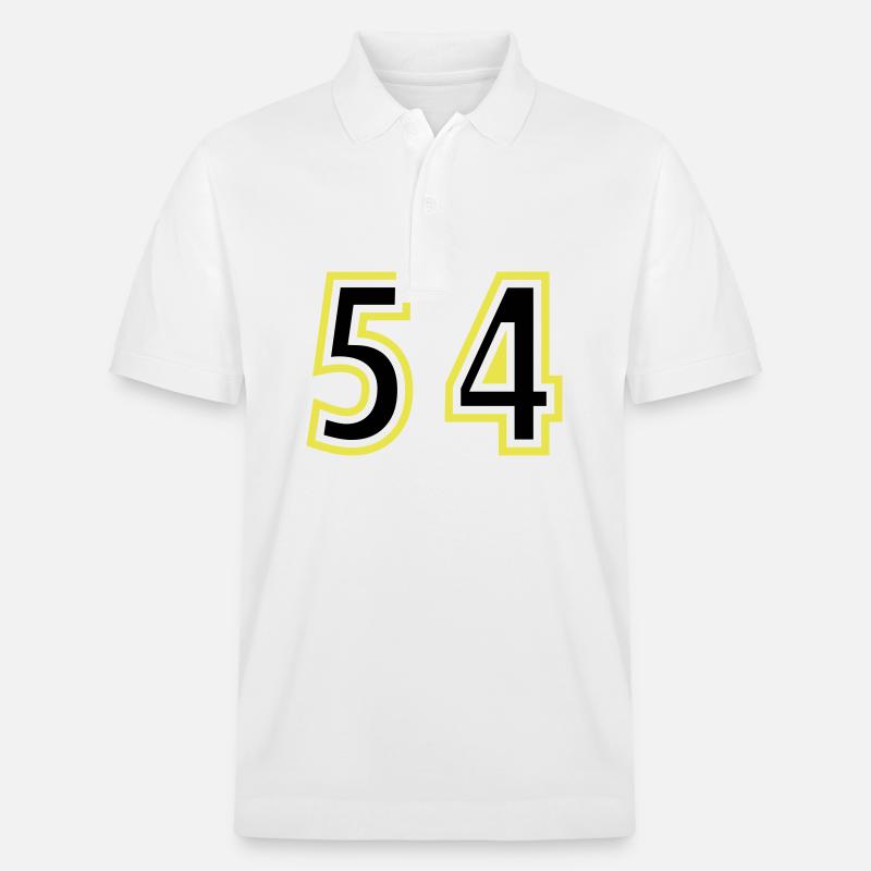 54 Zahl College - Stanley/Stella Unisex Bio-Poloshirt PREPSTER - Weiß