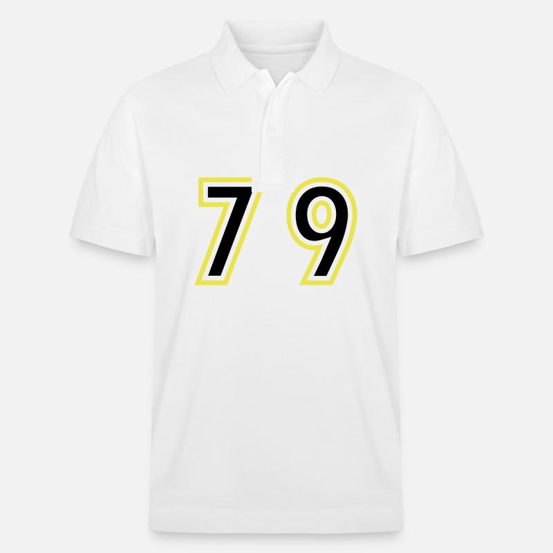 79 Zahl College - Stanley/Stella Unisex Bio-Poloshirt PREPSTER - Weiß