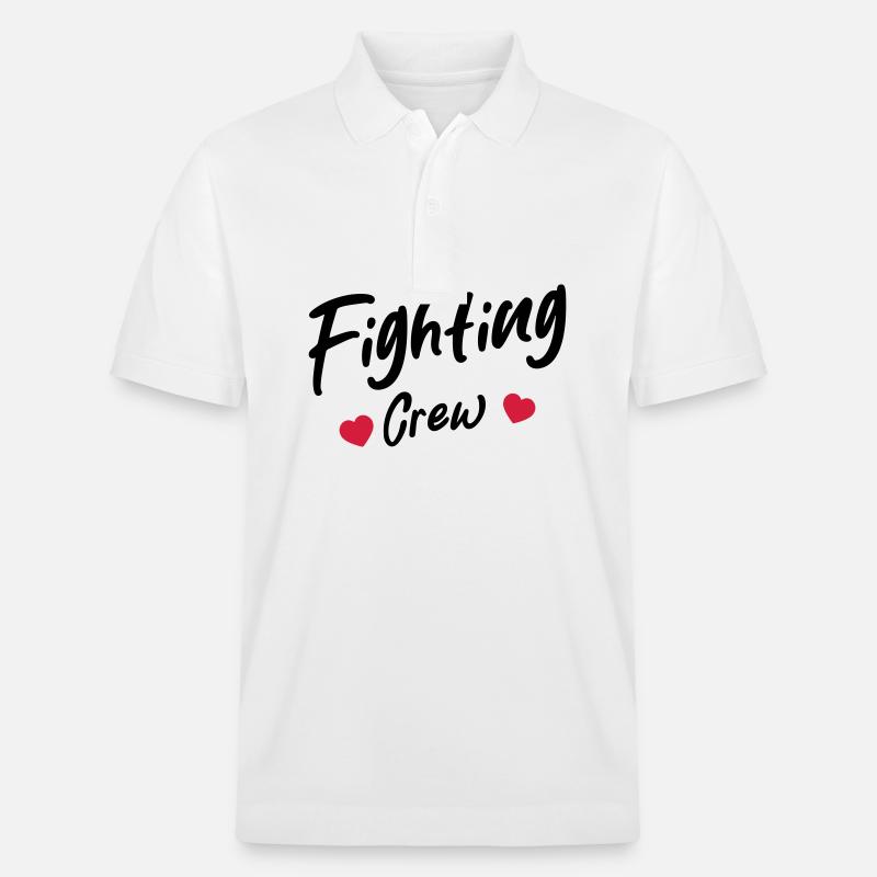 Fighting Crew Herz - Stanley/Stella Unisex Bio-Poloshirt PREPSTER - Weiß