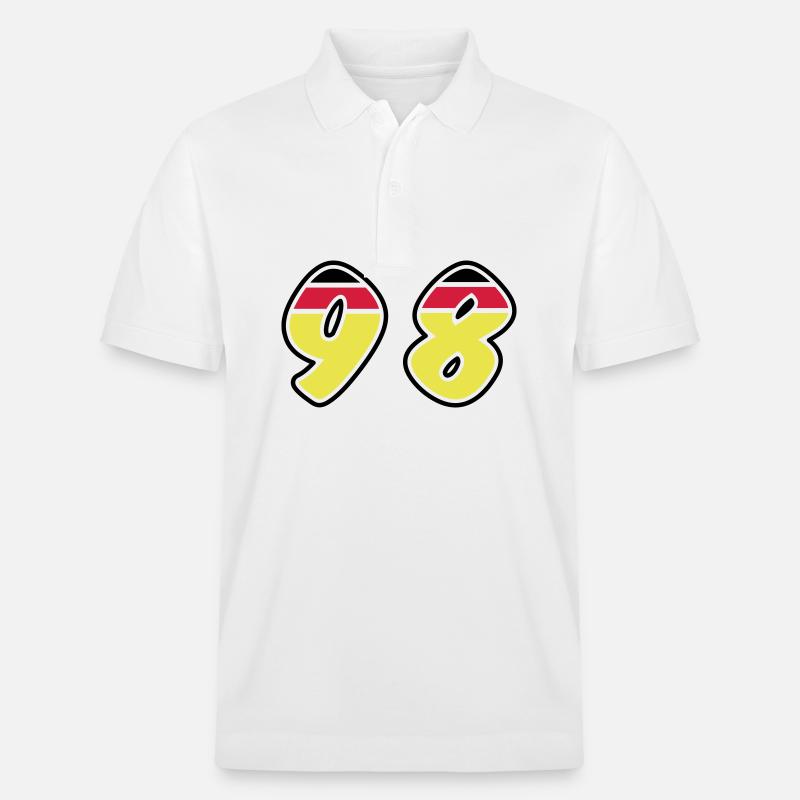 98 Symbole numérique Allemagne - Polo PREPSTER bio Stanley/Stella Unisexe - blanc