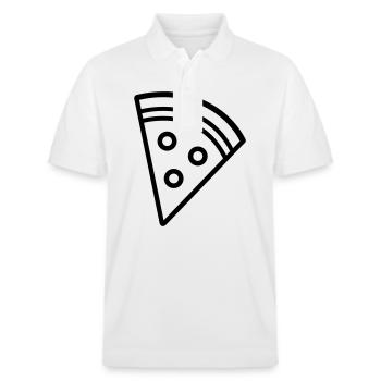 part de pizza - Polo PREPSTER bio Stanley/Stella Unisexe - blanc - Devant - Roxy (174cm) & Andy (188cm)