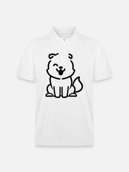 Hund - Stanley/Stella Unisex Bio-Poloshirt PREPSTER - Weiß