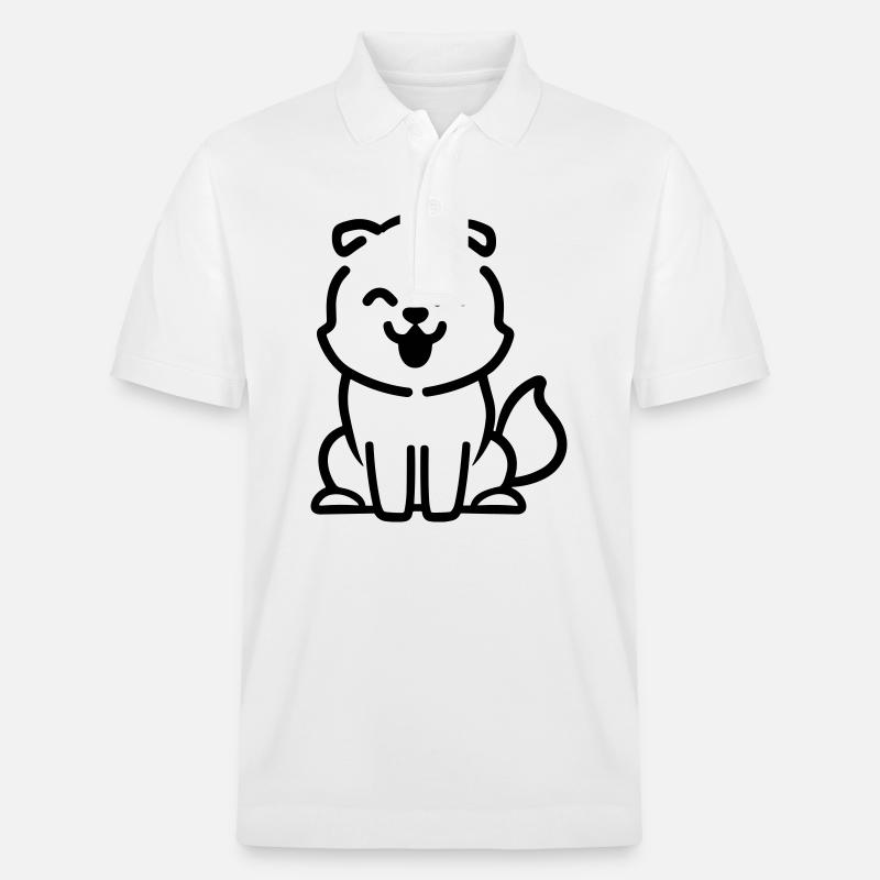 Hund - Stanley/Stella Unisex Bio-Poloshirt PREPSTER - Weiß