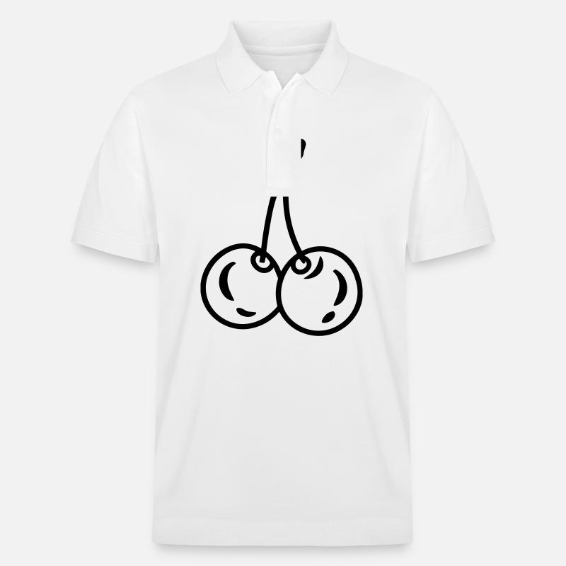Kirsche - Stanley/Stella Unisex Bio-Poloshirt PREPSTER - Weiß
