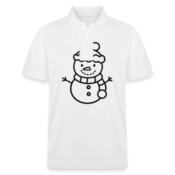 Schneemann - Stanley/Stella Unisex Bio-Poloshirt PREPSTER - Weiß - Vorne - Roxy (174cm) & Andy (188cm)