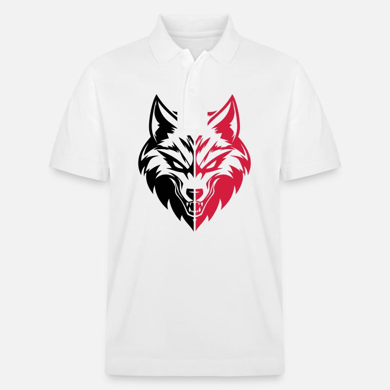 Icône Tête de Loup - Polo PREPSTER bio Stanley/Stella Unisexe - blanc