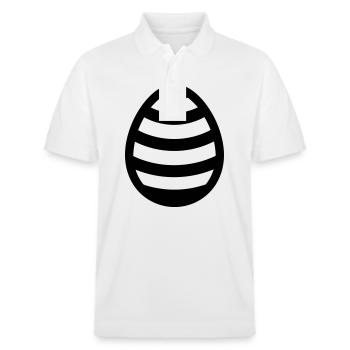 Ei - Stanley/Stella Unisex Bio-Poloshirt PREPSTER - Weiß - Vorne - Roxy (174cm) & Andy (188cm)