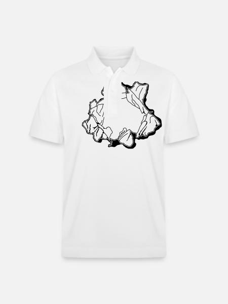 Torn paper ca321 - Stanley/Stella Unisex Organic Polo Shirt PREPSTER - white