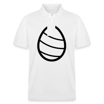 Easter Egg - Stanley/Stella Unisex Organic Polo Shirt PREPSTER - white - Front - Roxy (174cm) & Andy (188cm)
