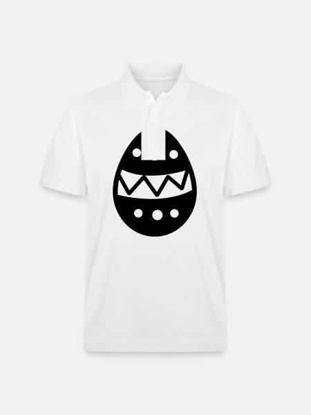 Easter Egg - Stanley/Stella Unisex Organic Polo Shirt PREPSTER - white