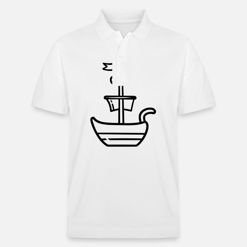 Piratenschiff - Stanley/Stella Unisex Bio-Poloshirt PREPSTER - Weiß