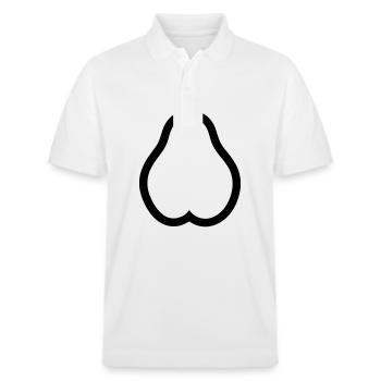 Birne - Stanley/Stella Unisex Bio-Poloshirt PREPSTER - Weiß - Vorne - Roxy (174cm) & Andy (188cm)