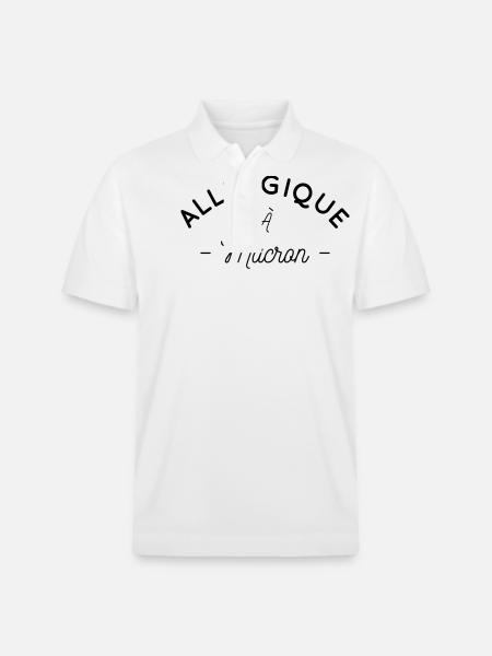 Allergique à Macron - Polo PREPSTER bio Stanley/Stella Unisexe - blanc