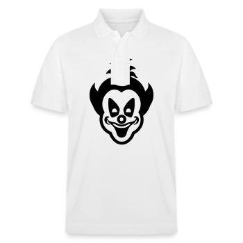 Clown - Stanley/Stella Unisex Bio-Poloshirt PREPSTER - Weiß - Vorne - Roxy (174cm) & Andy (188cm)