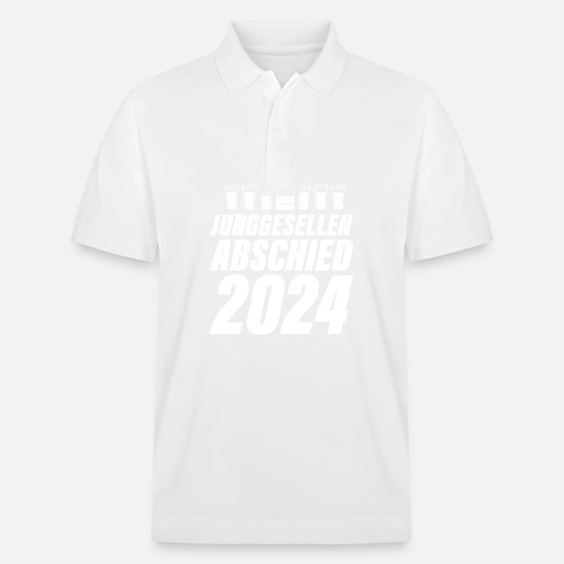 Junggesellen Abschied 2024 - Stanley/Stella Unisex Bio-Poloshirt PREPSTER - Weiß