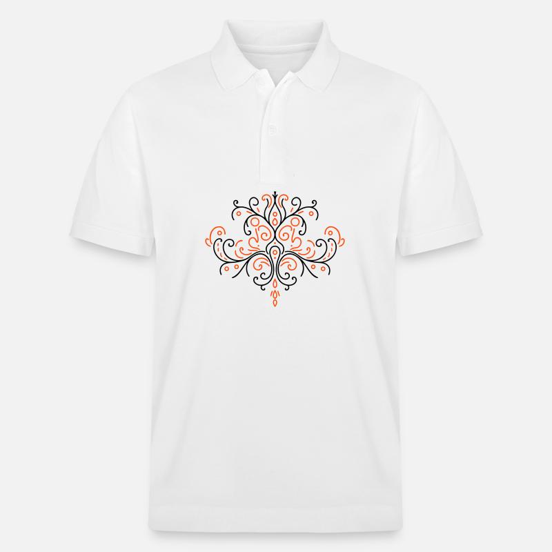 Ornament Boho - Stanley/Stella Unisex Bio-Poloshirt PREPSTER - Weiß