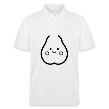 Birne - Stanley/Stella Unisex Bio-Poloshirt PREPSTER - Weiß - Vorne - Roxy (174cm) & Andy (188cm)