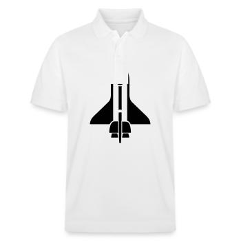 Rakete - Stanley/Stella Unisex Bio-Poloshirt PREPSTER - Weiß - Vorne - Roxy (174cm) & Andy (188cm)