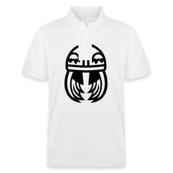 Wikingerhelm Krieger - Stanley/Stella Unisex Bio-Poloshirt PREPSTER - Weiß - Vorne - Roxy (174cm) & Andy (188cm)
