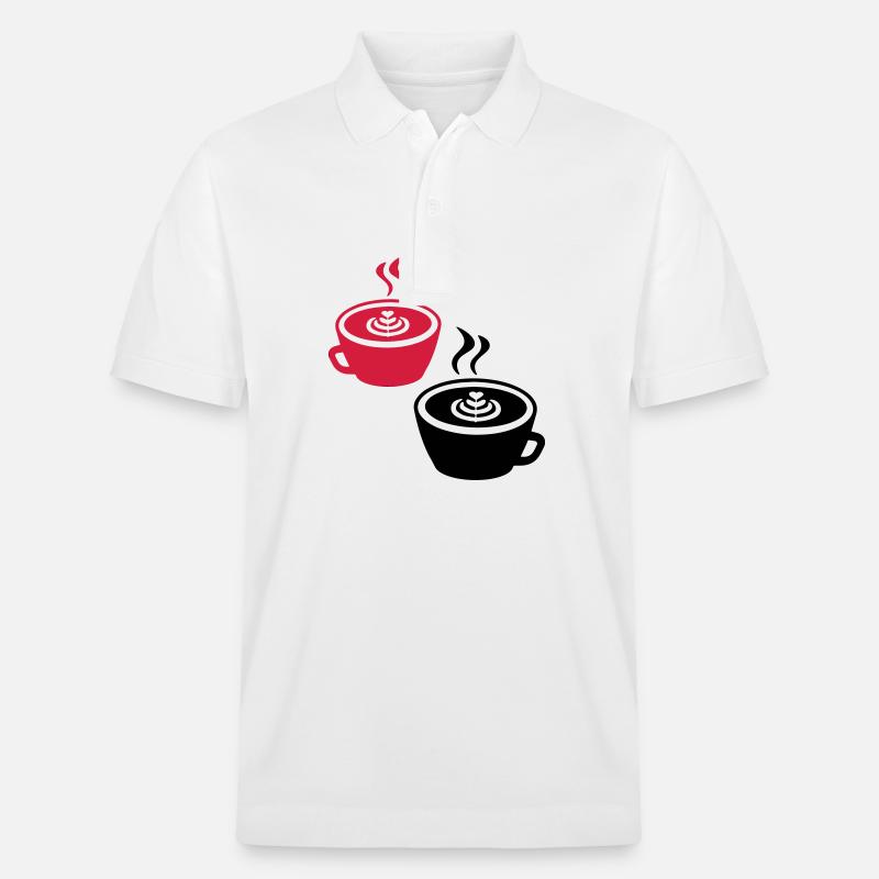 Kaffee Icon - Stanley/Stella Unisex Bio-Poloshirt PREPSTER - Weiß