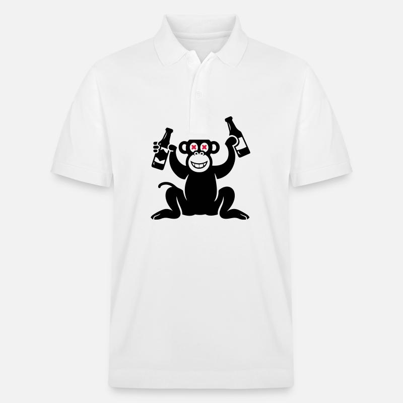 Bière de singe bue - Polo PREPSTER bio Stanley/Stella Unisexe - blanc