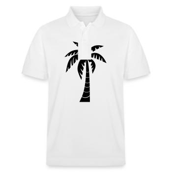 Palme - Stanley/Stella Unisex Bio-Poloshirt PREPSTER - Weiß - Vorne - Roxy (174cm) & Andy (188cm)
