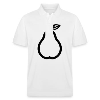 Birne - Stanley/Stella Unisex Bio-Poloshirt PREPSTER - Weiß - Vorne - Roxy (174cm) & Andy (188cm)
