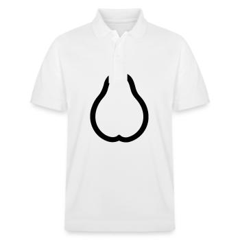 Birne - Stanley/Stella Unisex Bio-Poloshirt PREPSTER - Weiß - Vorne - Roxy (174cm) & Andy (188cm)