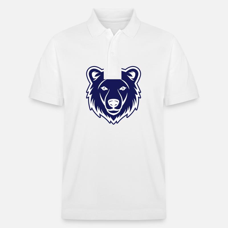 Eisbär Kopf Polar bär - Stanley/Stella Unisex Bio-Poloshirt PREPSTER - Weiß