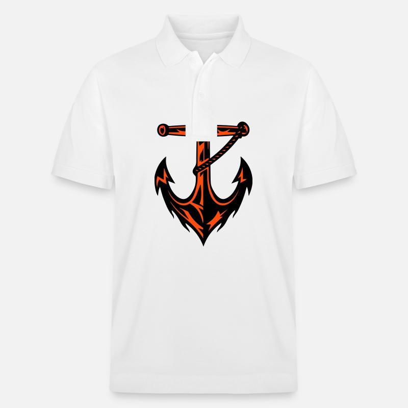 Icône du port d’ancre - Polo PREPSTER bio Stanley/Stella Unisexe - blanc