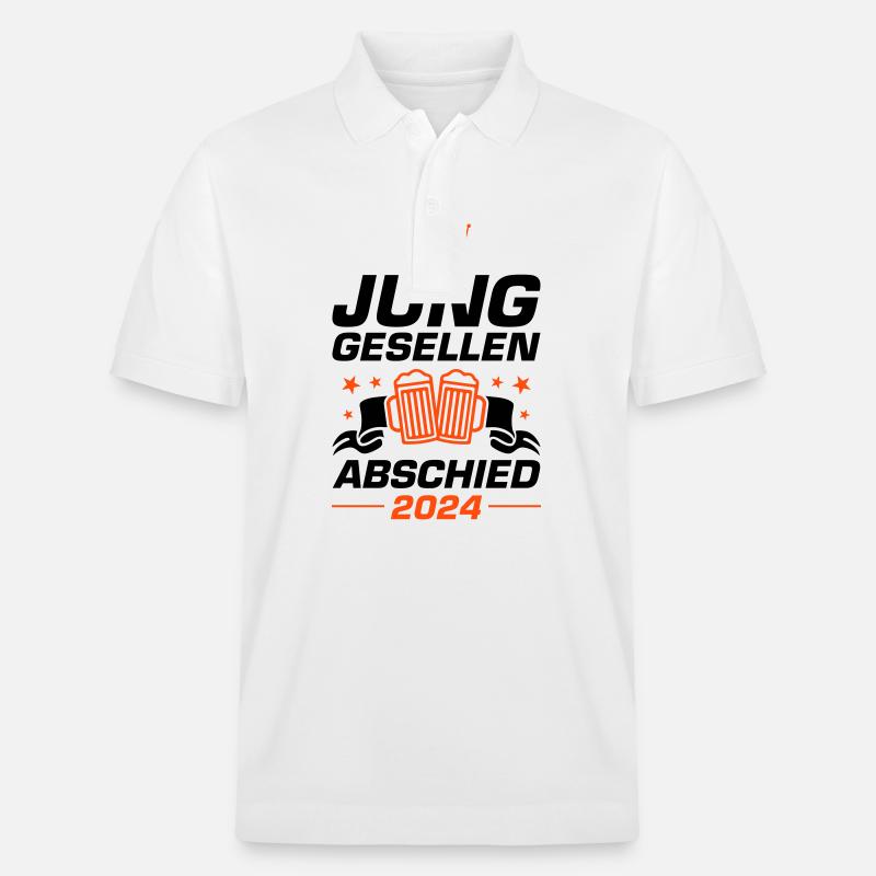Junggesellen Abschied 2024 - Stanley/Stella Unisex Bio-Poloshirt PREPSTER - Weiß