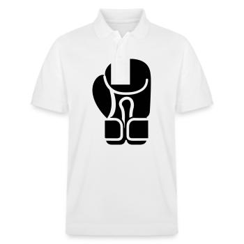 Boxhandschuh - Stanley/Stella Unisex Bio-Poloshirt PREPSTER - Weiß - Vorne - Roxy (174cm) & Andy (188cm)