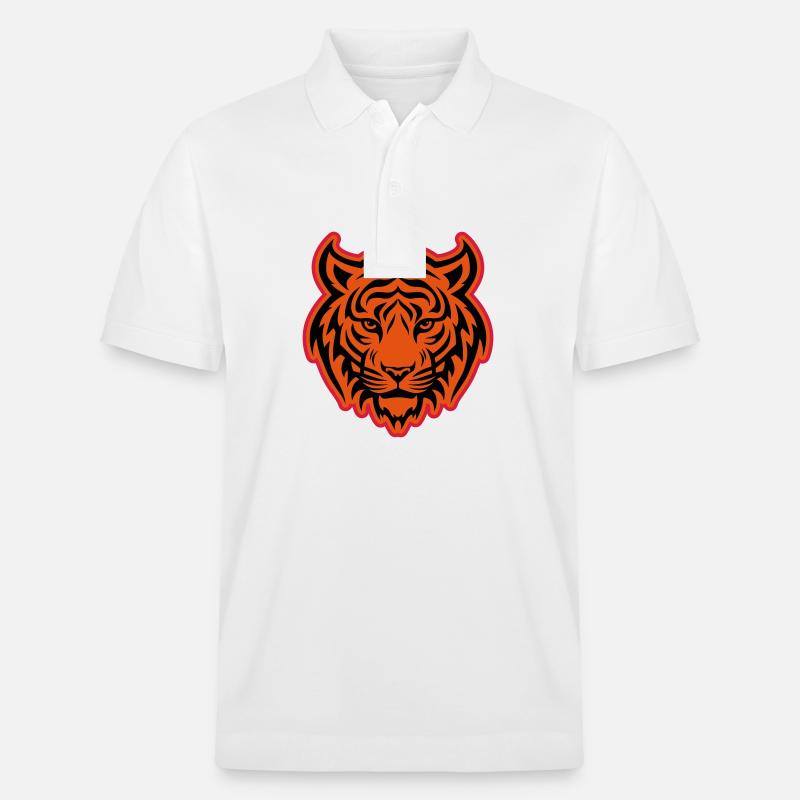 Tête de tigre - Polo PREPSTER bio Stanley/Stella Unisexe - blanc