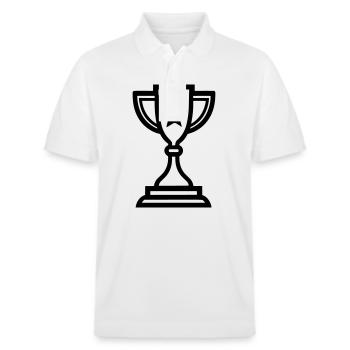 trophée - Polo PREPSTER bio Stanley/Stella Unisexe - blanc - Devant - Roxy (174cm) & Andy (188cm)