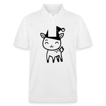 Cerf - Polo PREPSTER bio Stanley/Stella Unisexe - blanc - Devant - Roxy (174cm) & Andy (188cm)