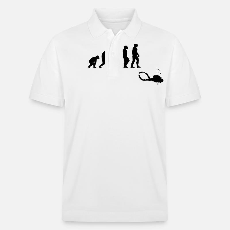 Evolution Tauchen mit Gerät - Stanley/Stella Unisex Bio-Poloshirt PREPSTER - Weiß