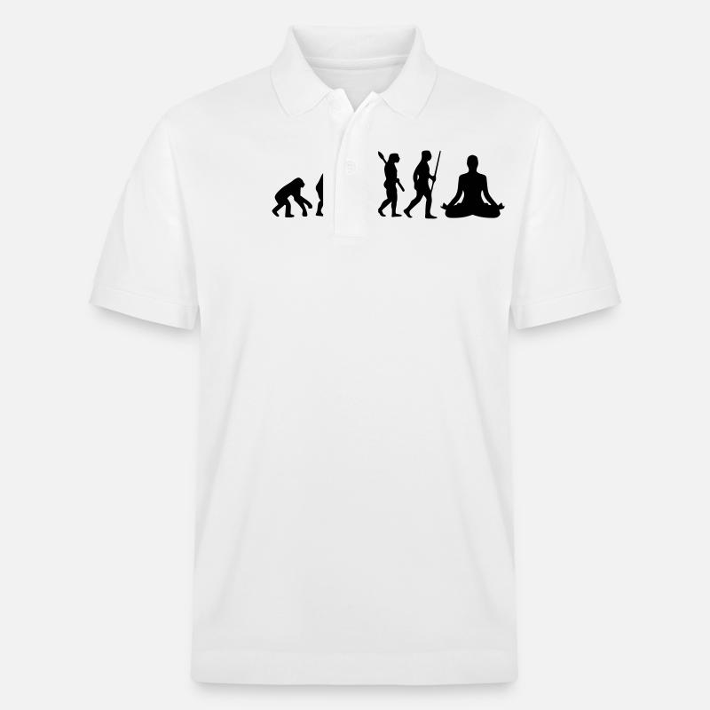 MEDITATION EVOLUTION! - Stanley/Stella Unisex Bio-Poloshirt PREPSTER - Weiß