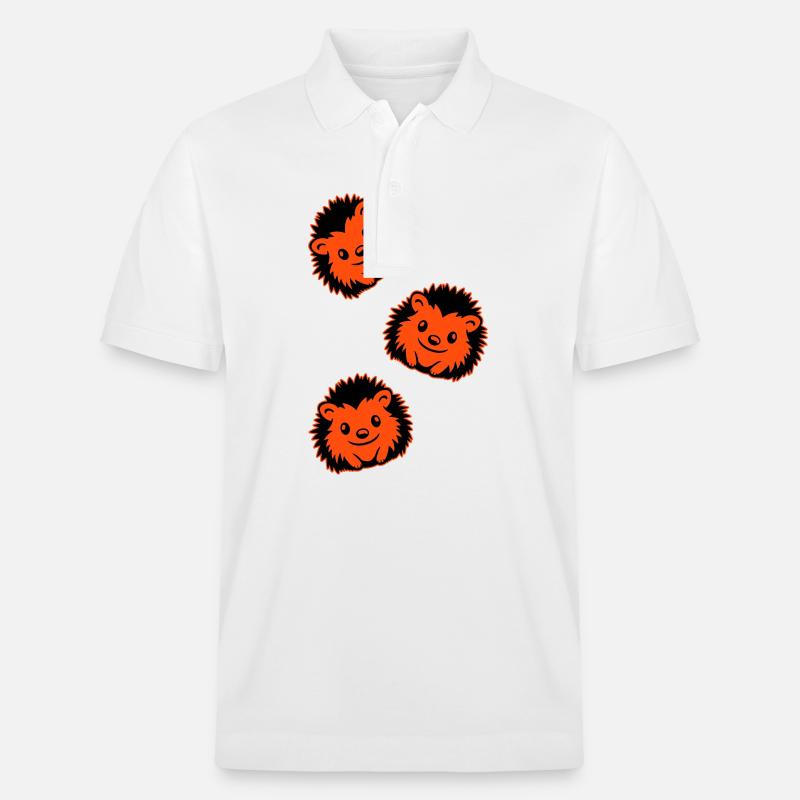 Hérisson Bande Dessinée Mignon - Polo PREPSTER bio Stanley/Stella Unisexe - blanc