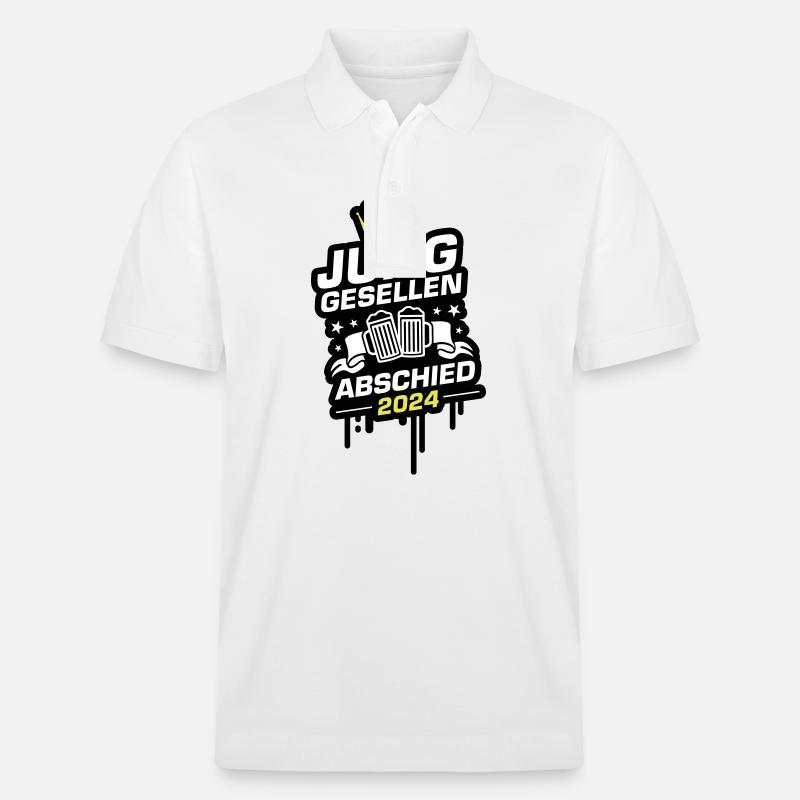 Junggesellen Abschied 2024 - Stanley/Stella Unisex Bio-Poloshirt PREPSTER - Weiß