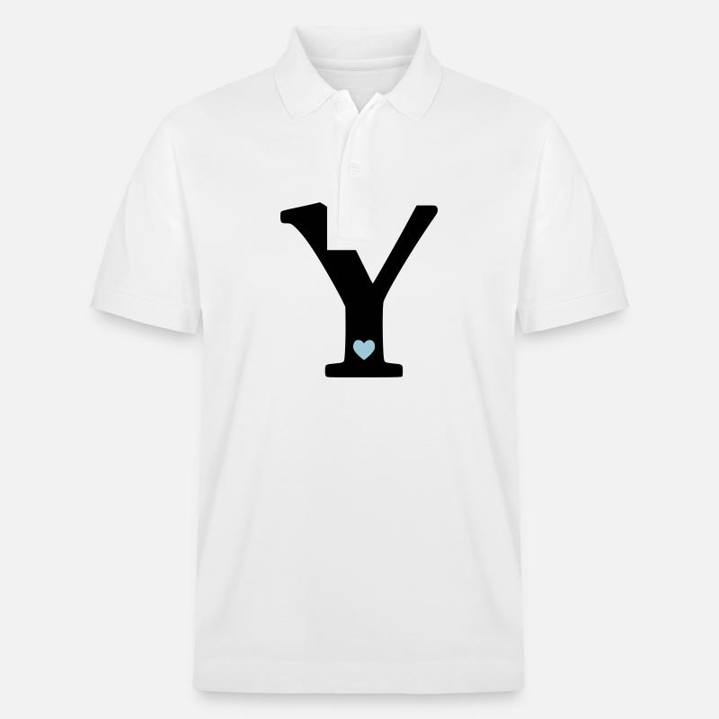 Buchstabe Y Anfangsbuchstabe - Stanley/Stella Unisex Bio-Poloshirt PREPSTER - Weiß