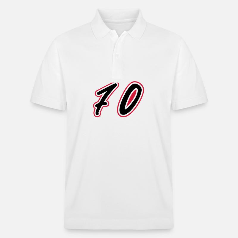 Symbole du chiffre 70 - Polo PREPSTER bio Stanley/Stella Unisexe - blanc